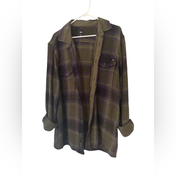 Vans Men's Saviano Plaid Button-Up Overshirt - Picture 4 of 8